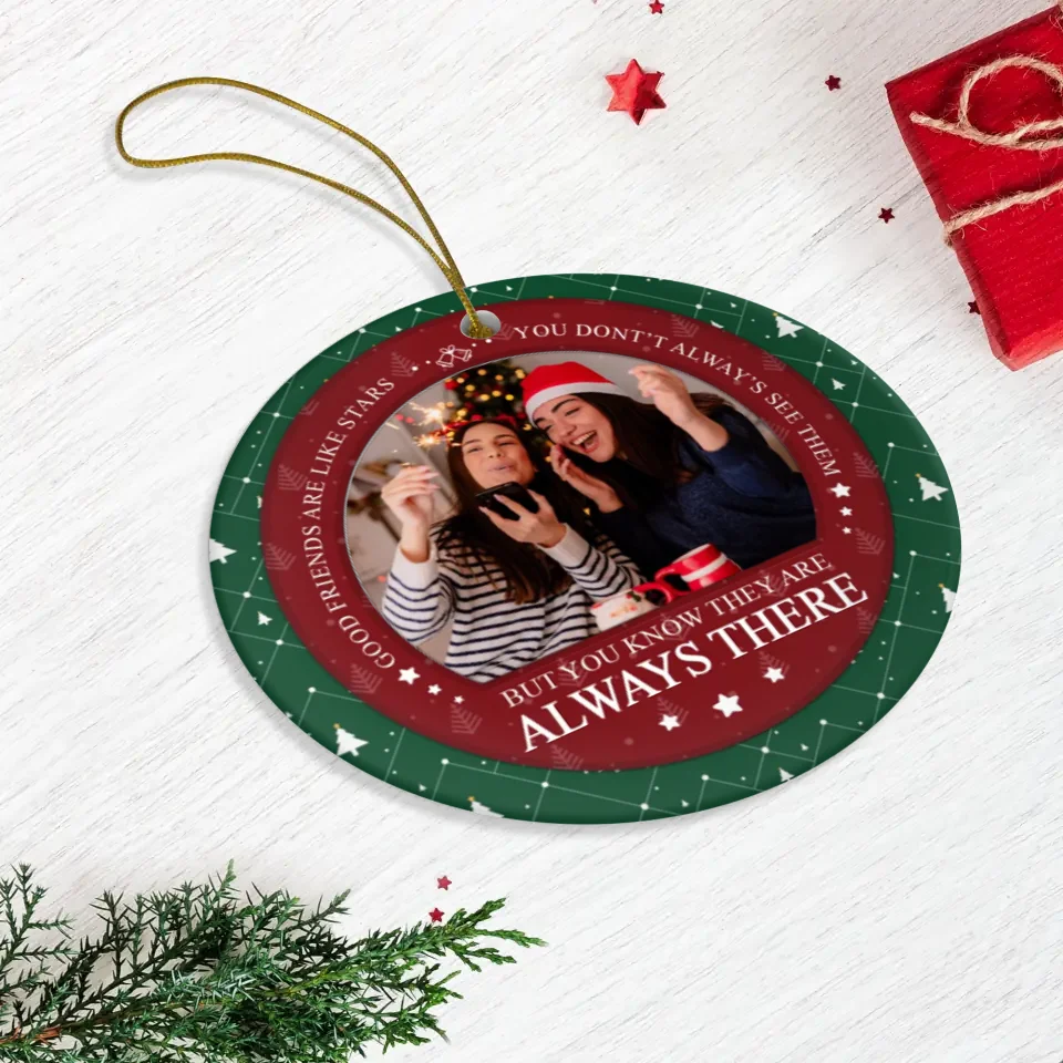 Eternal Friendship - Custom Photo - Personalized Gifts For Besties - Glass Ornament