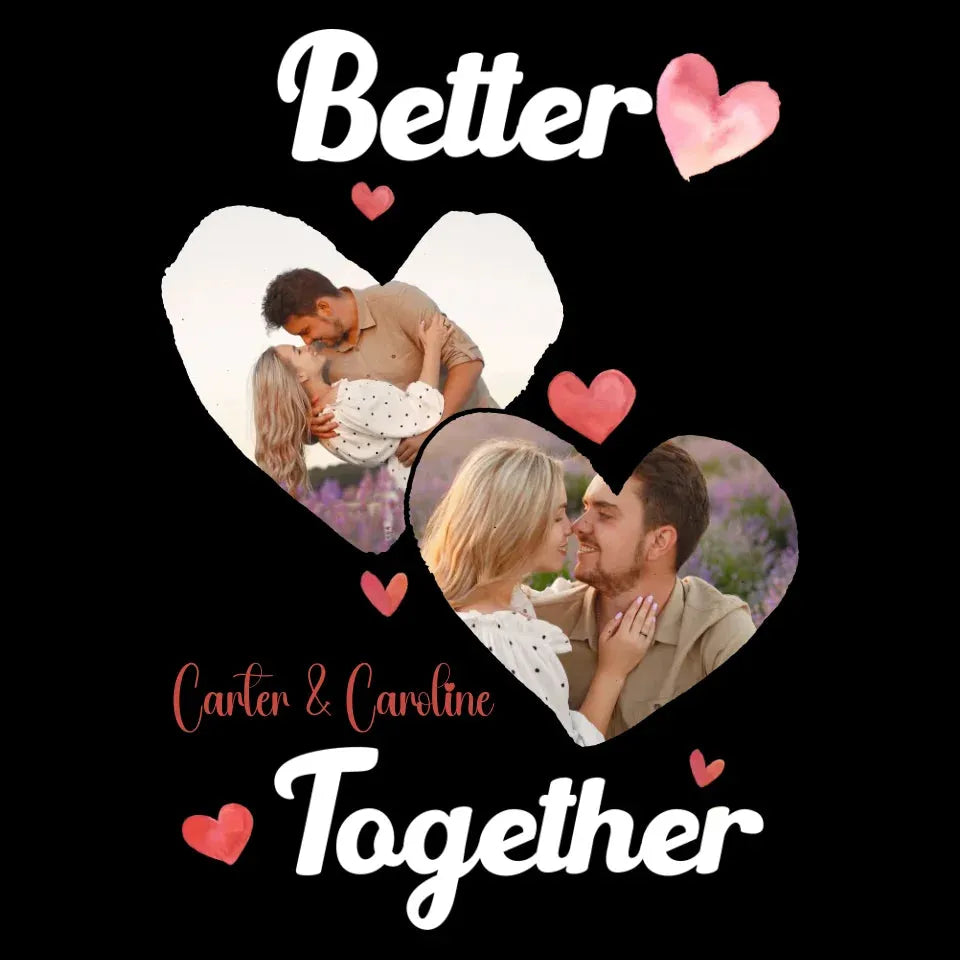 Better Together Valentine With Hearts Decor - Personalized Gifts For Couples - Unisex Sweater