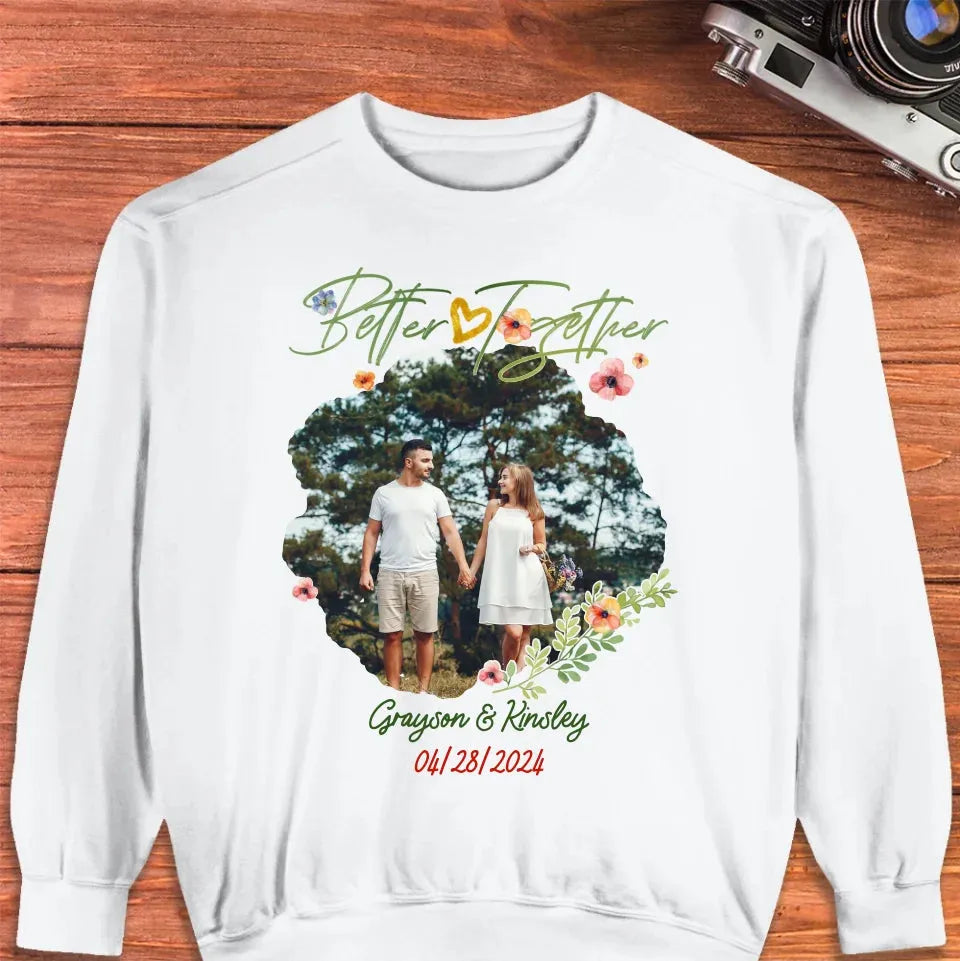 Better Together Valentine With Heart Decor - Personalized Gifts For Couples - Unisex Sweater