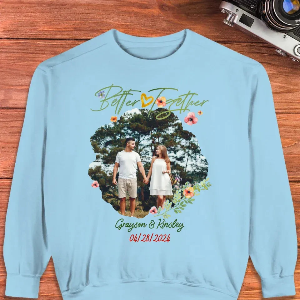 Better Together Valentine With Heart Decor - Personalized Gifts For Couples - Unisex Sweater