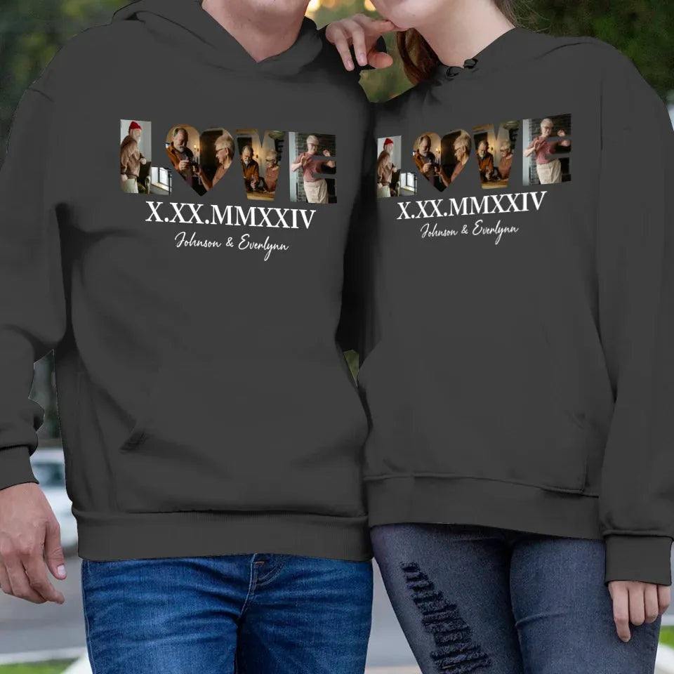 Commemorate Your Love With Roman Numerals, A Romantic Gesture - Personalized Gifts For Couple - Unisex Hoodie