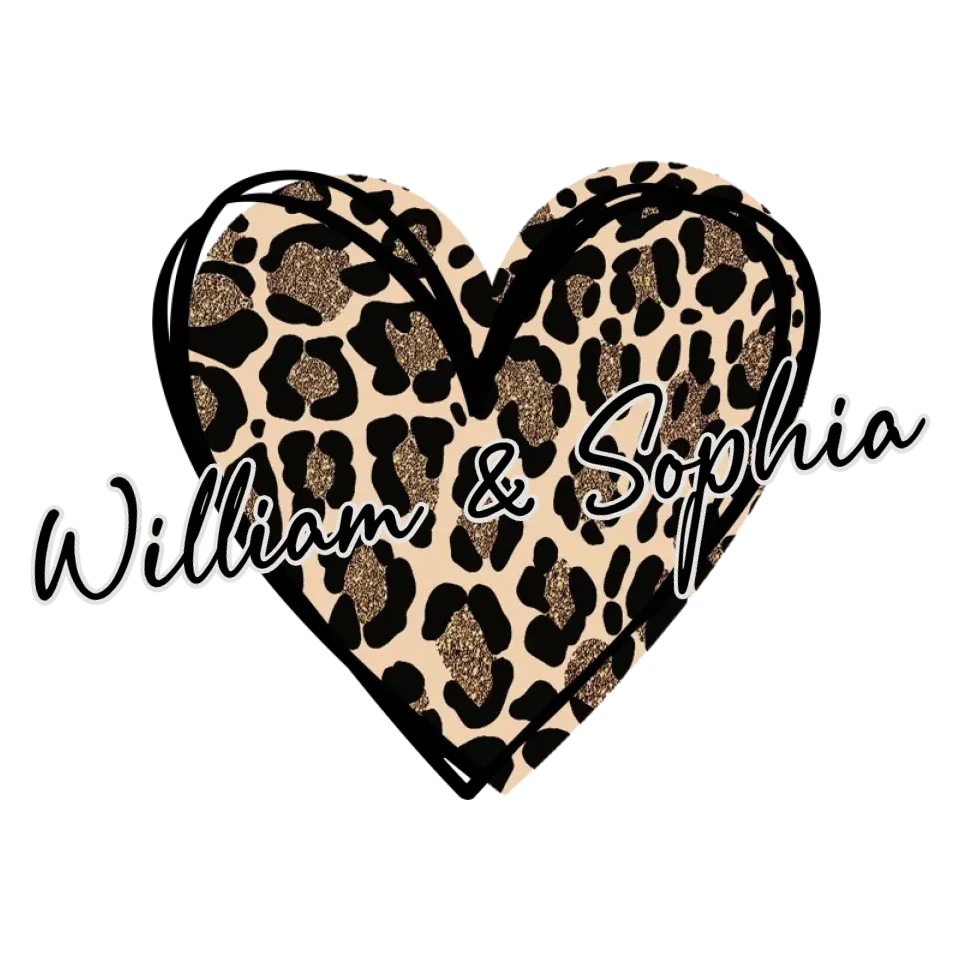 Heart Leopard, A Passionate Love For The Majestic & Powerful - Personalized Gifts For Couple - Unisex Hoodie