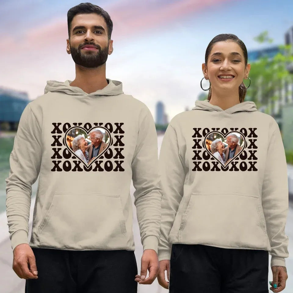 XOXO Symbolize Endless Love, Kisses For The Sweet Old Couple - Personalized Gifts For Couple - Unisex Hoodie