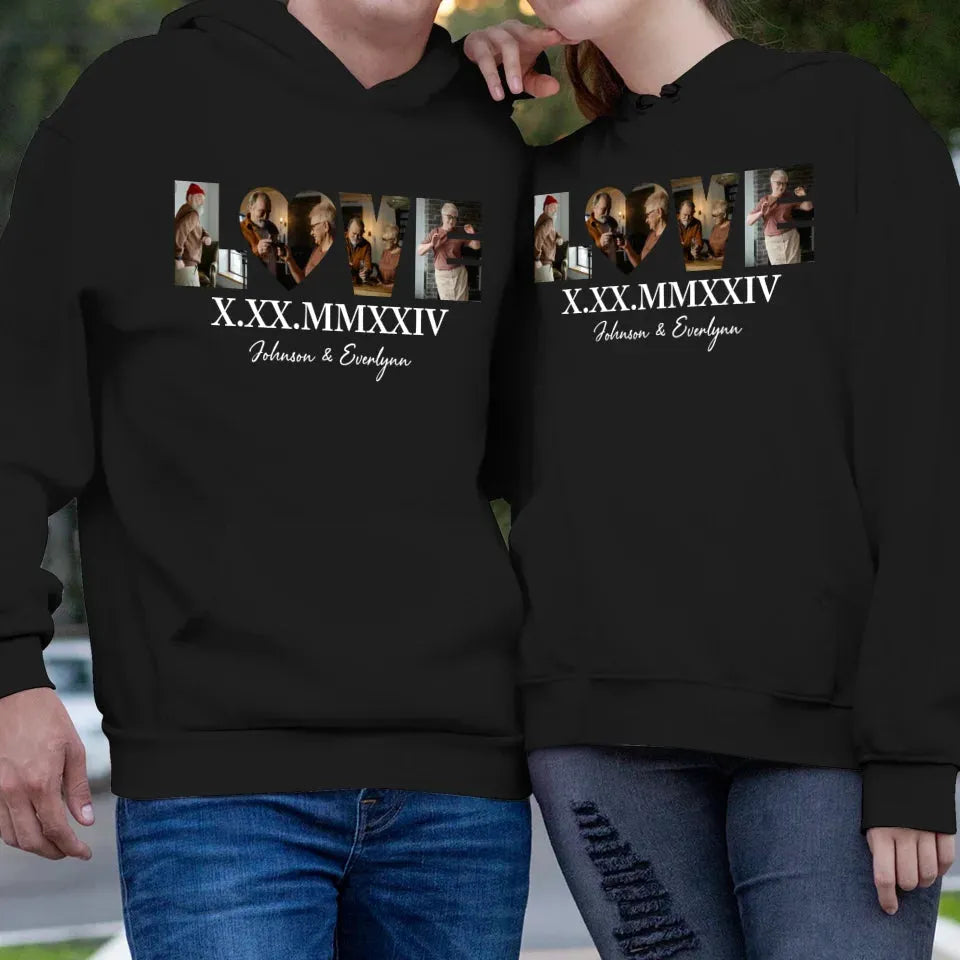 Commemorate Your Love With Roman Numerals, A Romantic Gesture - Personalized Gifts For Couple - Unisex Hoodie