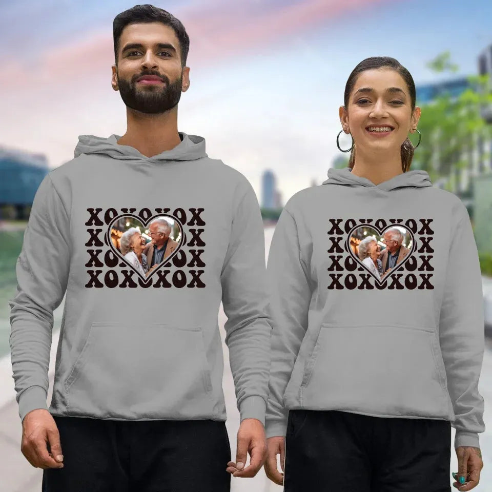 XOXO Symbolize Endless Love, Kisses For The Sweet Old Couple - Personalized Gifts For Couple - Unisex Hoodie