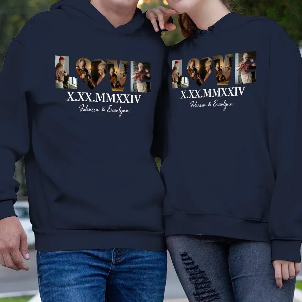 Commemorate Your Love With Roman Numerals, A Romantic Gesture - Personalized Gifts For Couple - Unisex Hoodie