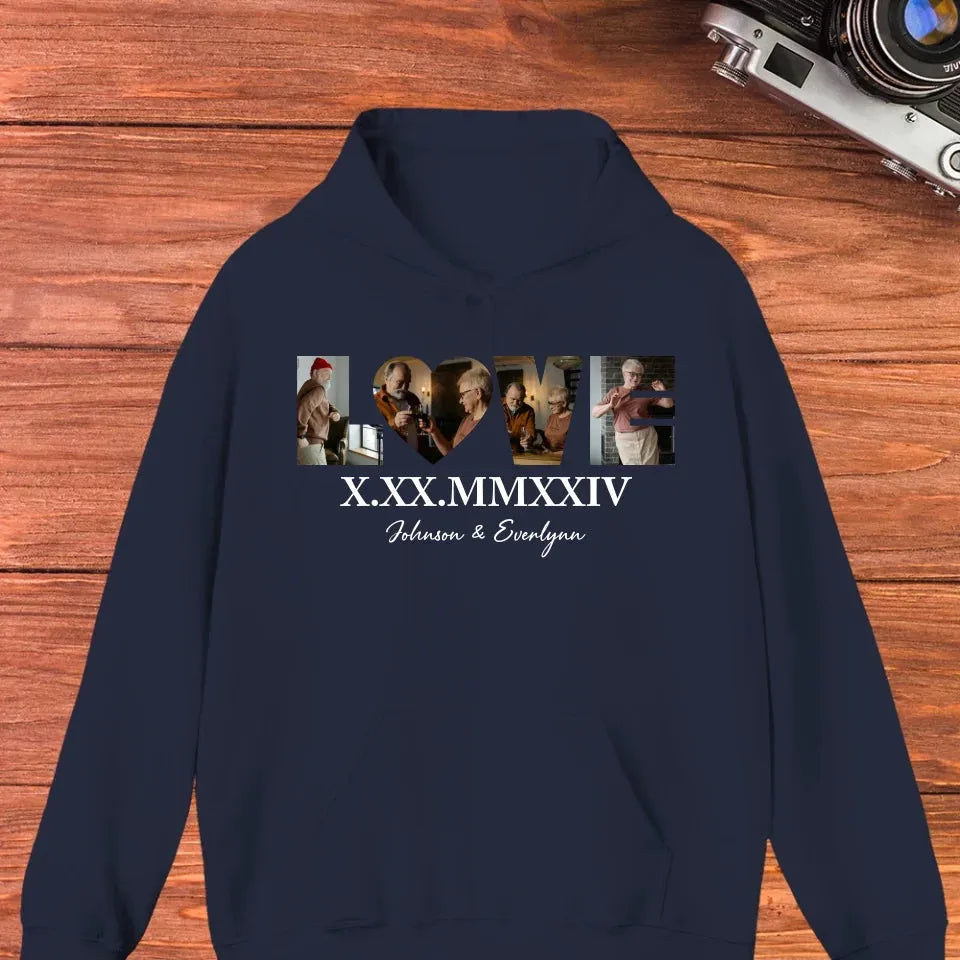 Commemorate Your Love With Roman Numerals, A Romantic Gesture - Personalized Gifts For Couple - Unisex Hoodie