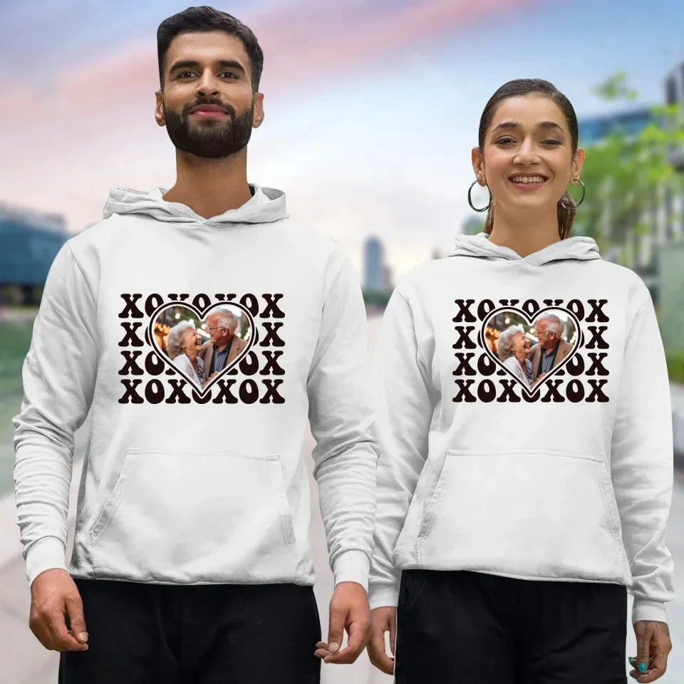 XOXO Symbolize Endless Love, Kisses For The Sweet Old Couple - Personalized Gifts For Couple - Unisex Hoodie