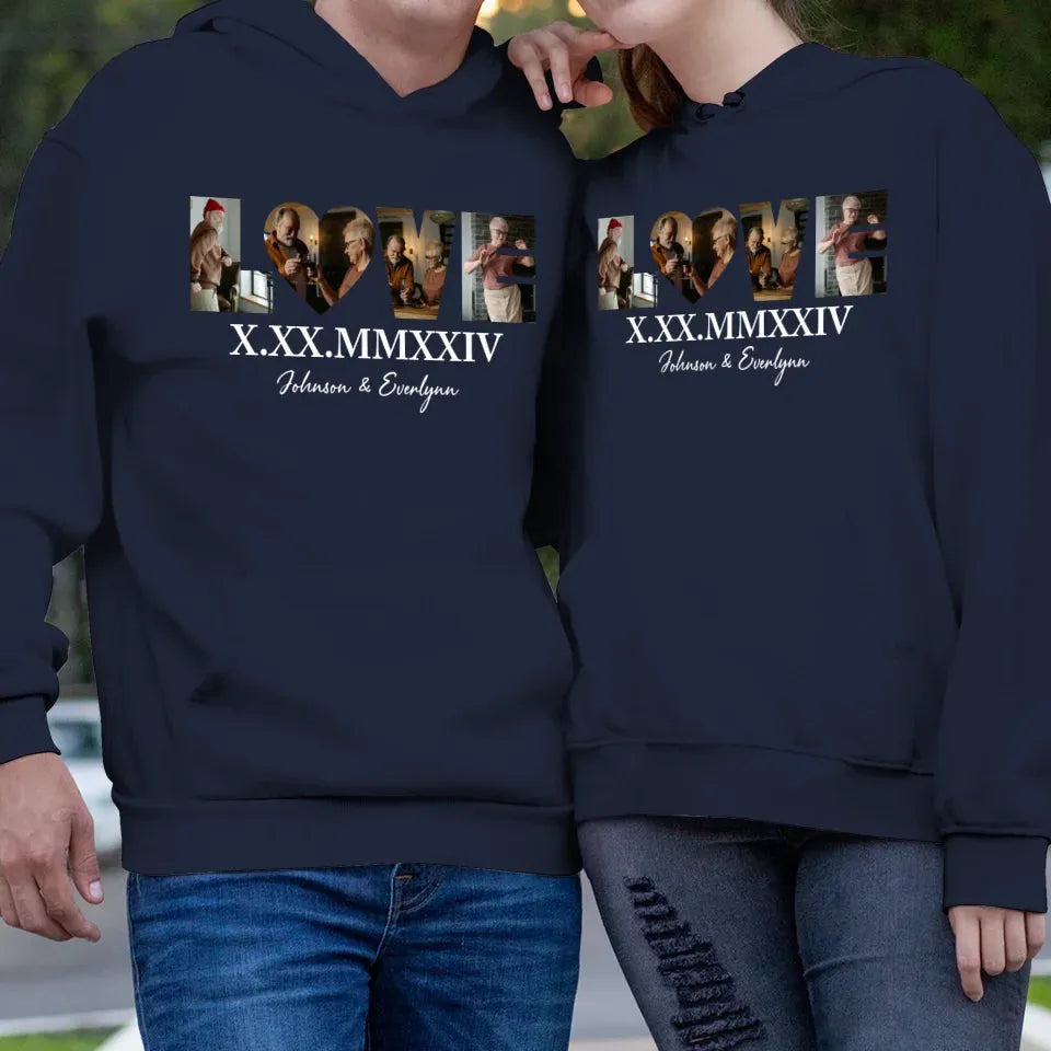 Commemorate Your Love With Roman Numerals, A Romantic Gesture - Personalized Gifts For Couple - Unisex Hoodie