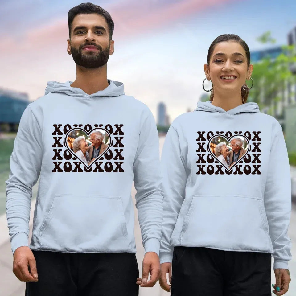 XOXO Symbolize Endless Love, Kisses For The Sweet Old Couple - Personalized Gifts For Couple - Unisex Hoodie