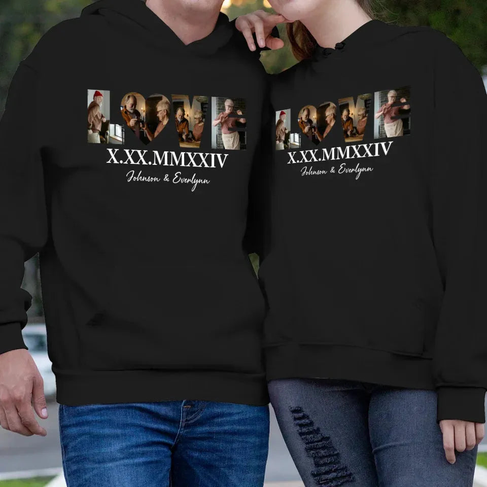 Commemorate Your Love With Roman Numerals, A Romantic Gesture - Personalized Gifts For Couple - Unisex Hoodie