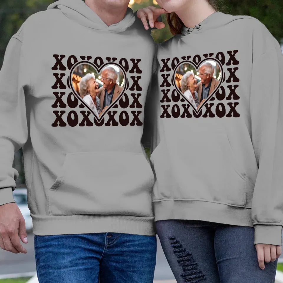 XOXO Symbolize Endless Love, Kisses For The Sweet Old Couple - Personalized Gifts For Couple - Unisex Hoodie