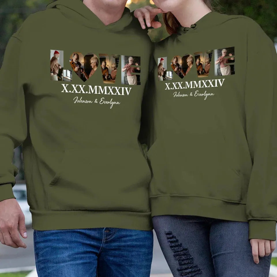 Commemorate Your Love With Roman Numerals, A Romantic Gesture - Personalized Gifts For Couple - Unisex Hoodie