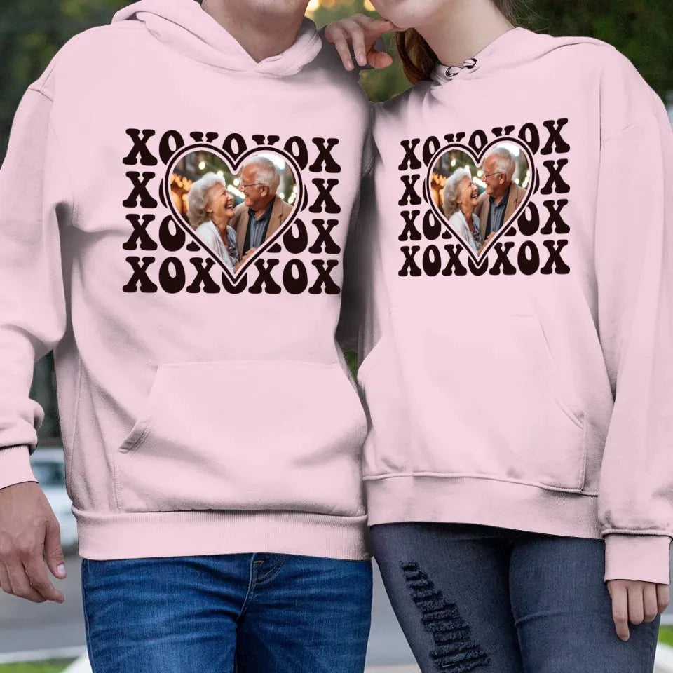 XOXO Symbolize Endless Love, Kisses For The Sweet Old Couple - Personalized Gifts For Couple - Unisex Hoodie