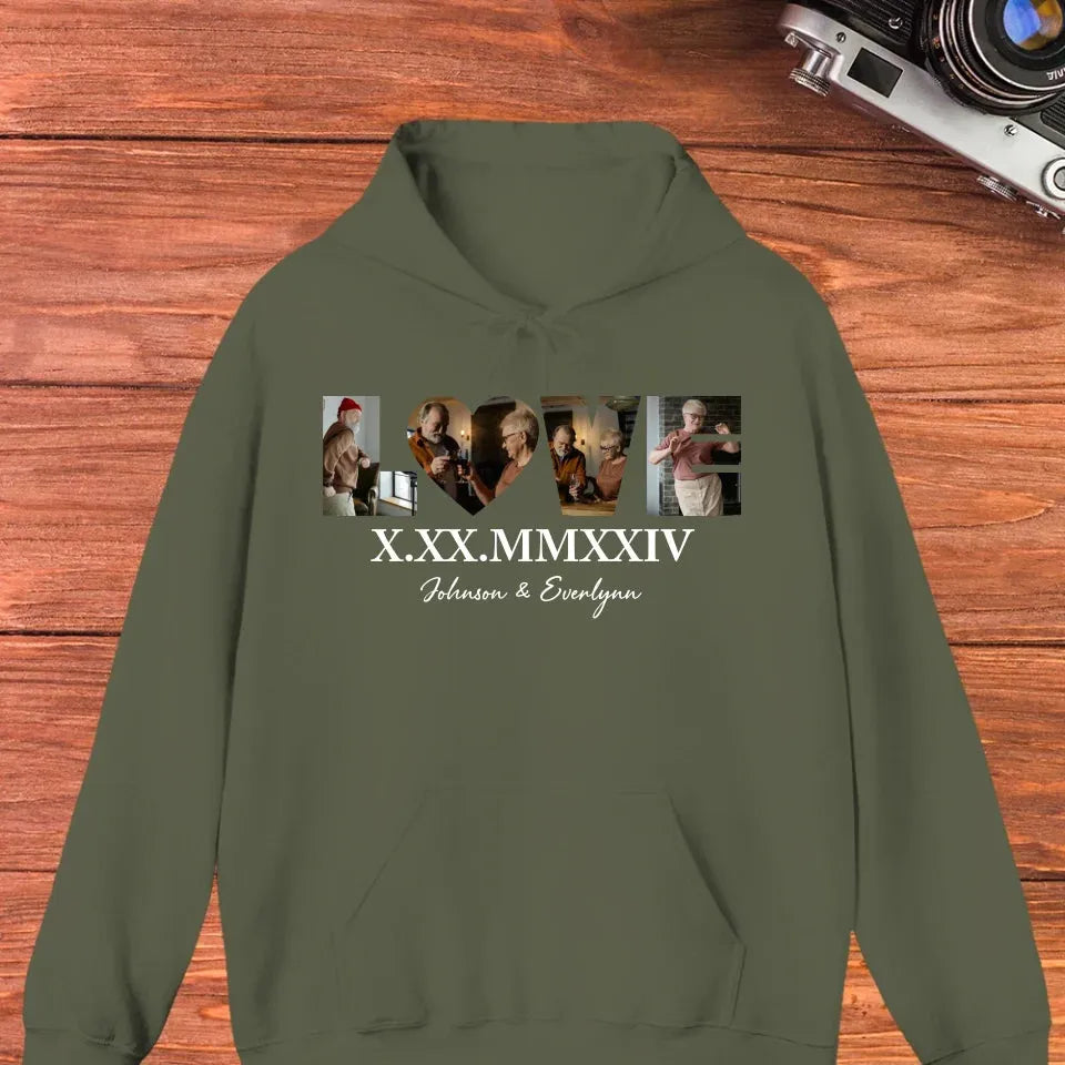 Commemorate Your Love With Roman Numerals, A Romantic Gesture - Personalized Gifts For Couple - Unisex Hoodie