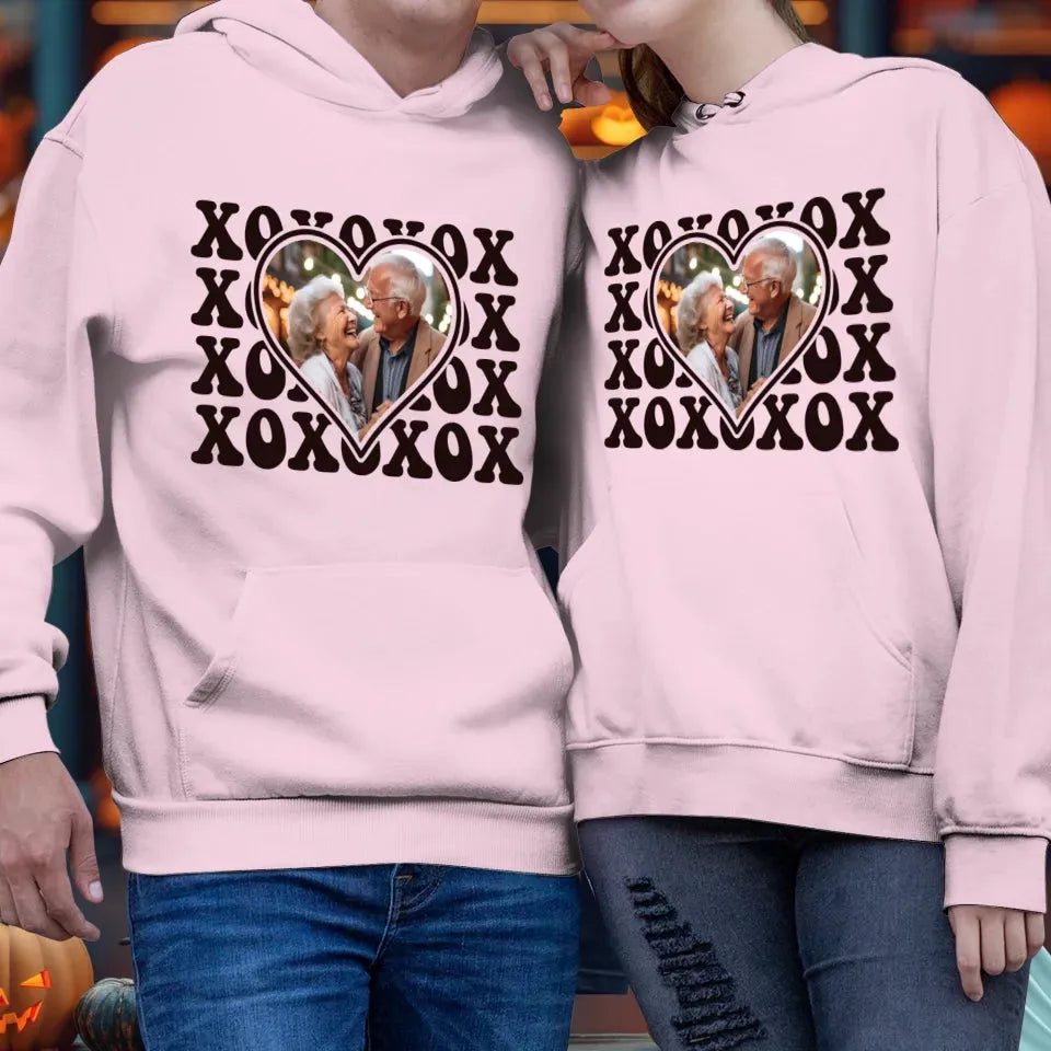 XOXO Symbolize Endless Love, Kisses For The Sweet Old Couple - Personalized Gifts For Couple - Unisex Hoodie