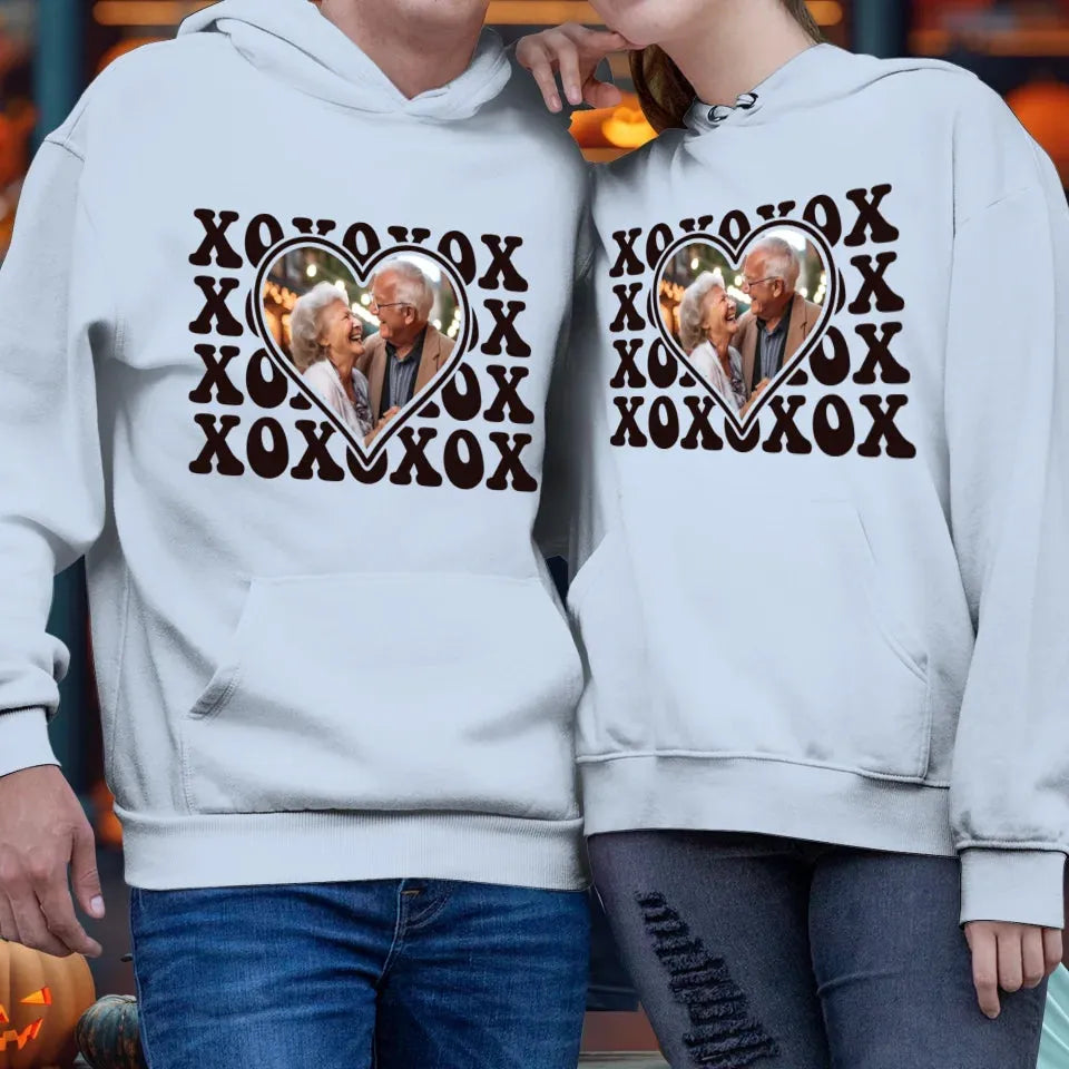 XOXO Symbolize Endless Love, Kisses For The Sweet Old Couple - Personalized Gifts For Couple - Unisex Hoodie