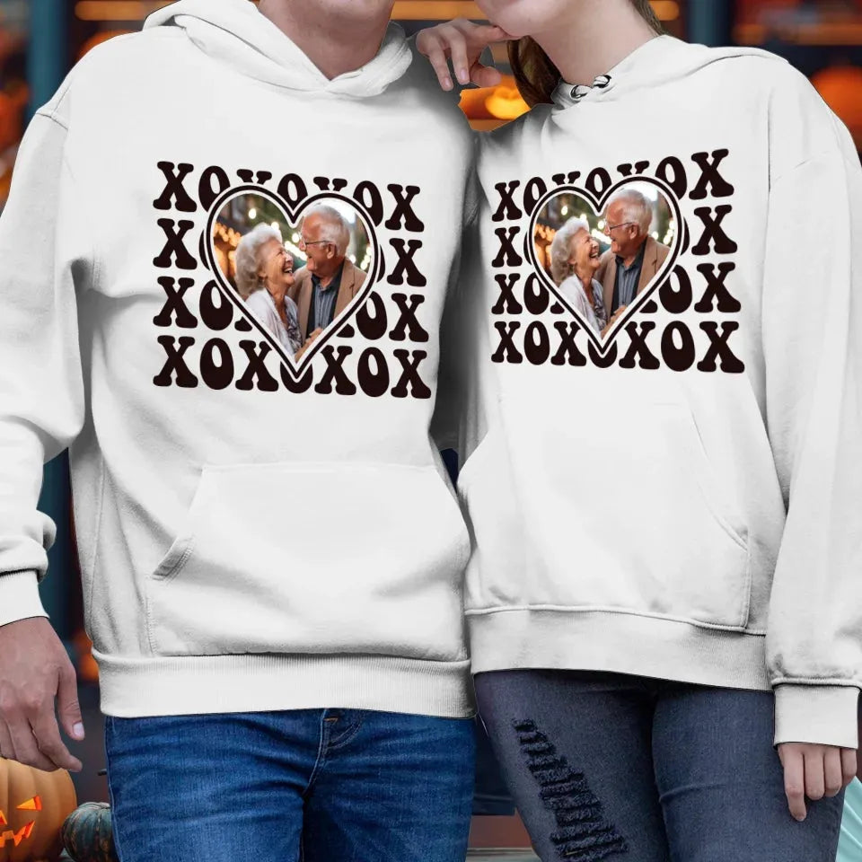 XOXO Symbolize Endless Love, Kisses For The Sweet Old Couple - Personalized Gifts For Couple - Unisex Hoodie