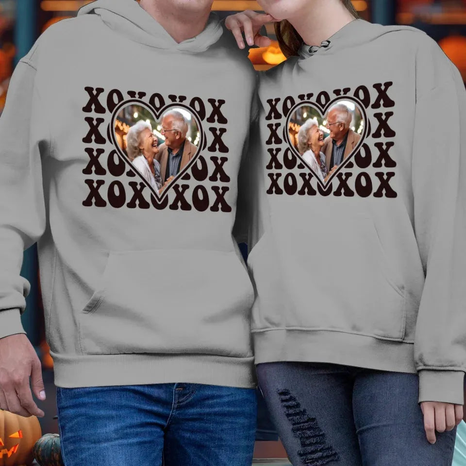 XOXO Symbolize Endless Love, Kisses For The Sweet Old Couple - Personalized Gifts For Couple - Unisex Hoodie