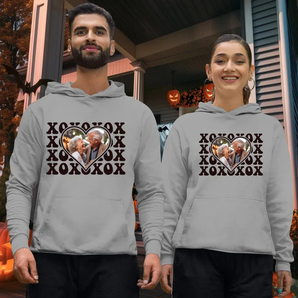 XOXO Symbolize Endless Love, Kisses For The Sweet Old Couple - Personalized Gifts For Couple - Unisex Hoodie