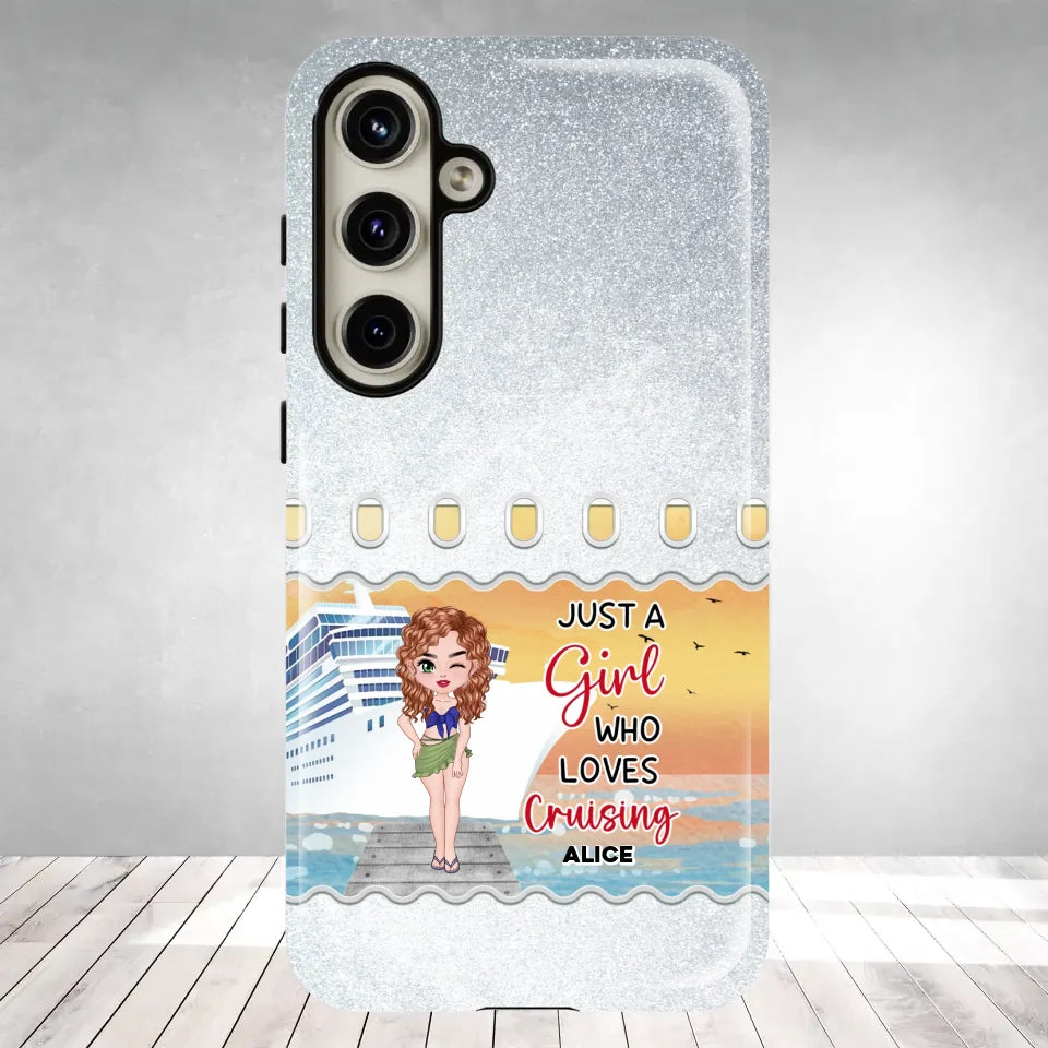 Just a Girl Who Loves Cruising - Personalized Samsung Tough Phone Case