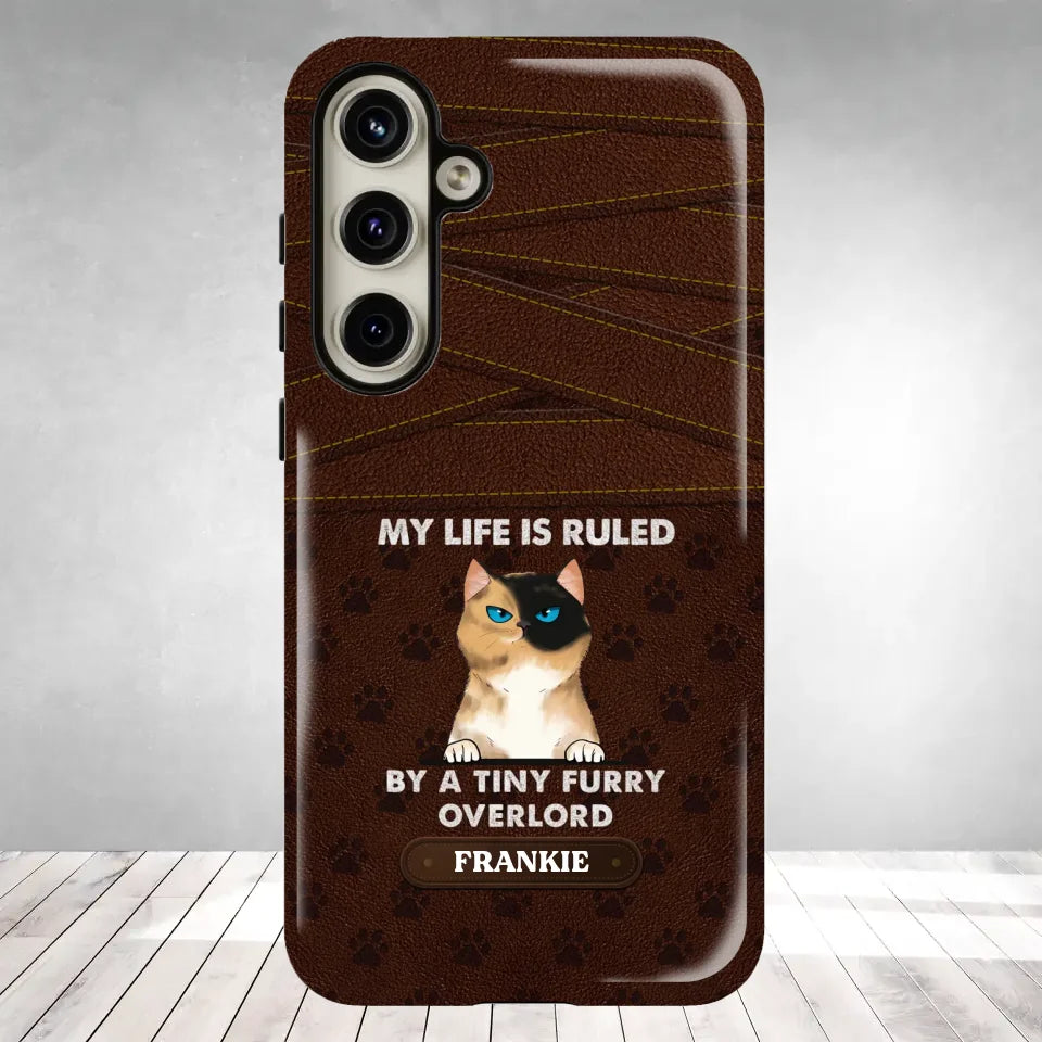 My Life Is Ruled By Cat - Custom Name - Personalized Gifts For Cat Lovers - Samsung Tough Phone Case