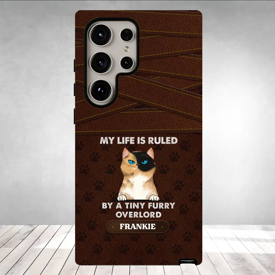 My Life Is Ruled By Cat - Custom Name - Personalized Gifts For Cat Lovers - Samsung Tough Phone Case