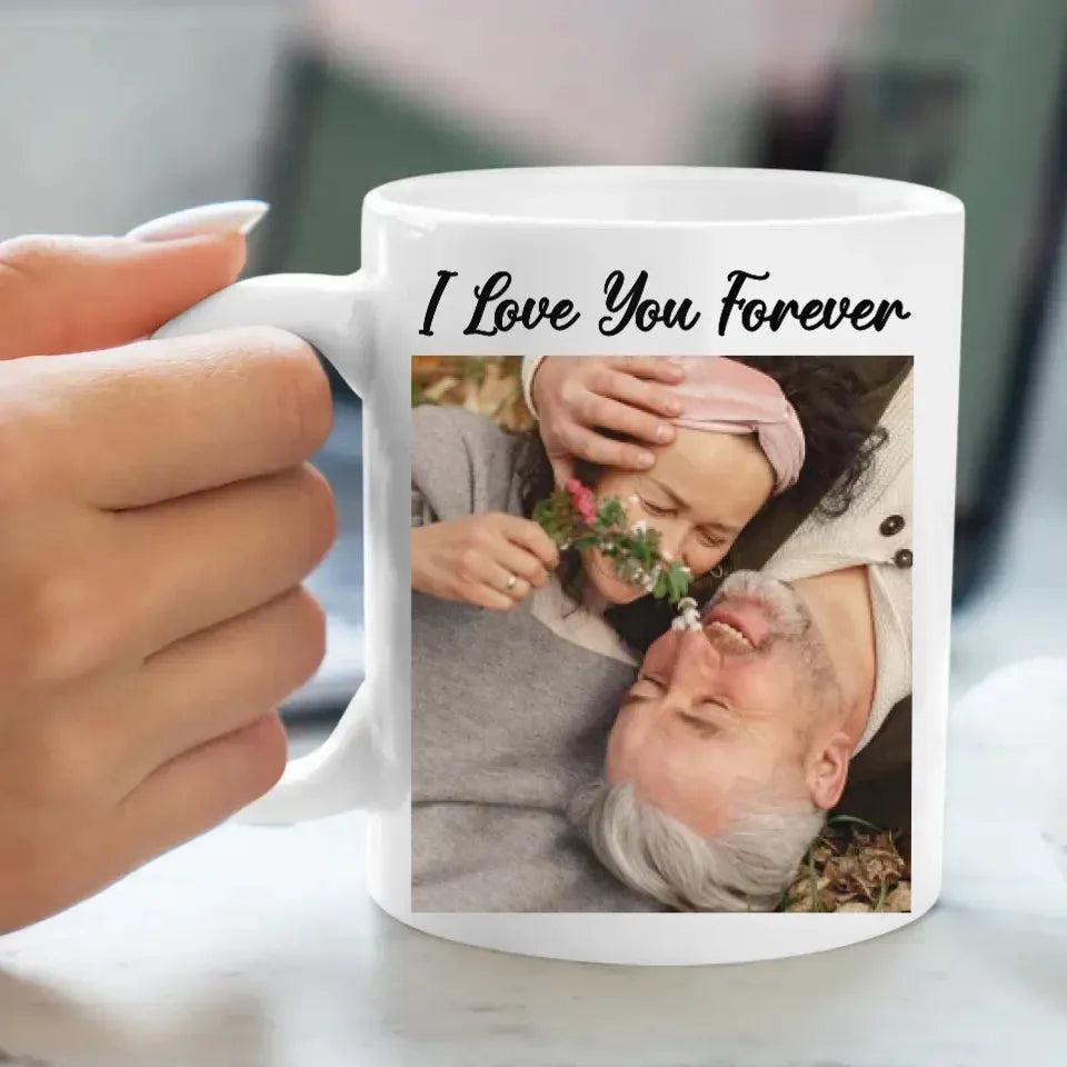 Photo Capture The Timeless Love Of The Sweet Old Couple - Personalized Gifts For Couples - Mug