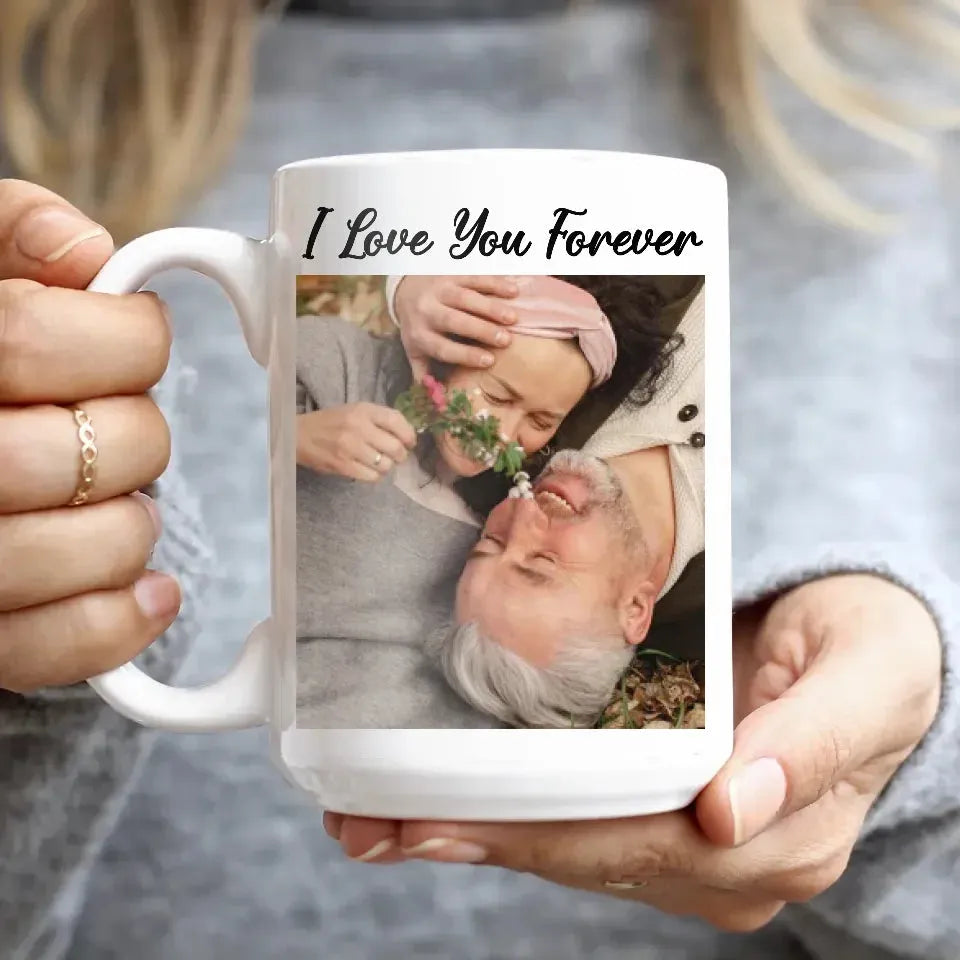 Photo Capture The Timeless Love Of The Sweet Old Couple - Personalized Gifts For Couples - Mug