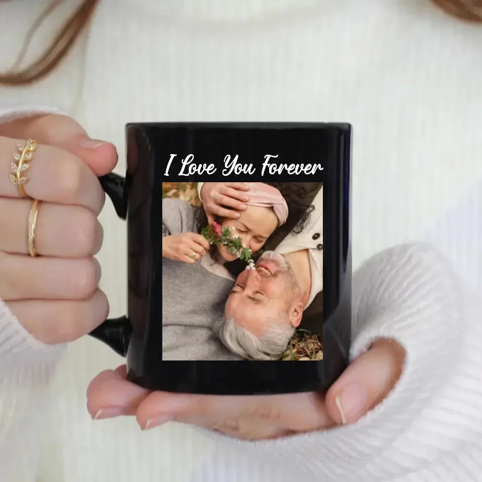 Photo Capture The Timeless Love Of The Sweet Old Couple - Personalized Gifts For Couples - Mug