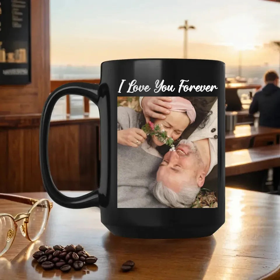 Photo Capture The Timeless Love Of The Sweet Old Couple - Personalized Gifts For Couples - Mug