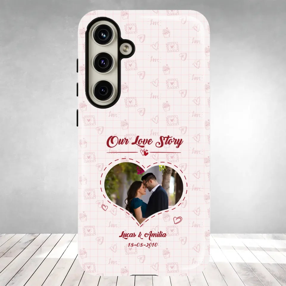 Our Love Story - Personalized Gifts for Couples - Samsung Tough Phone Case