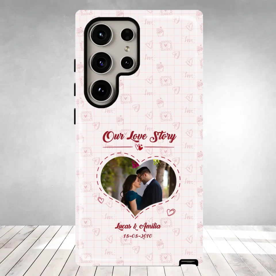 Our Love Story - Personalized Gifts for Couples - Samsung Tough Phone Case