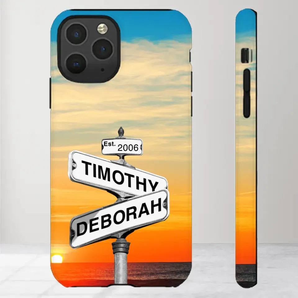 Signboard - Personalized Gifts For Couples - Tough Phone Case