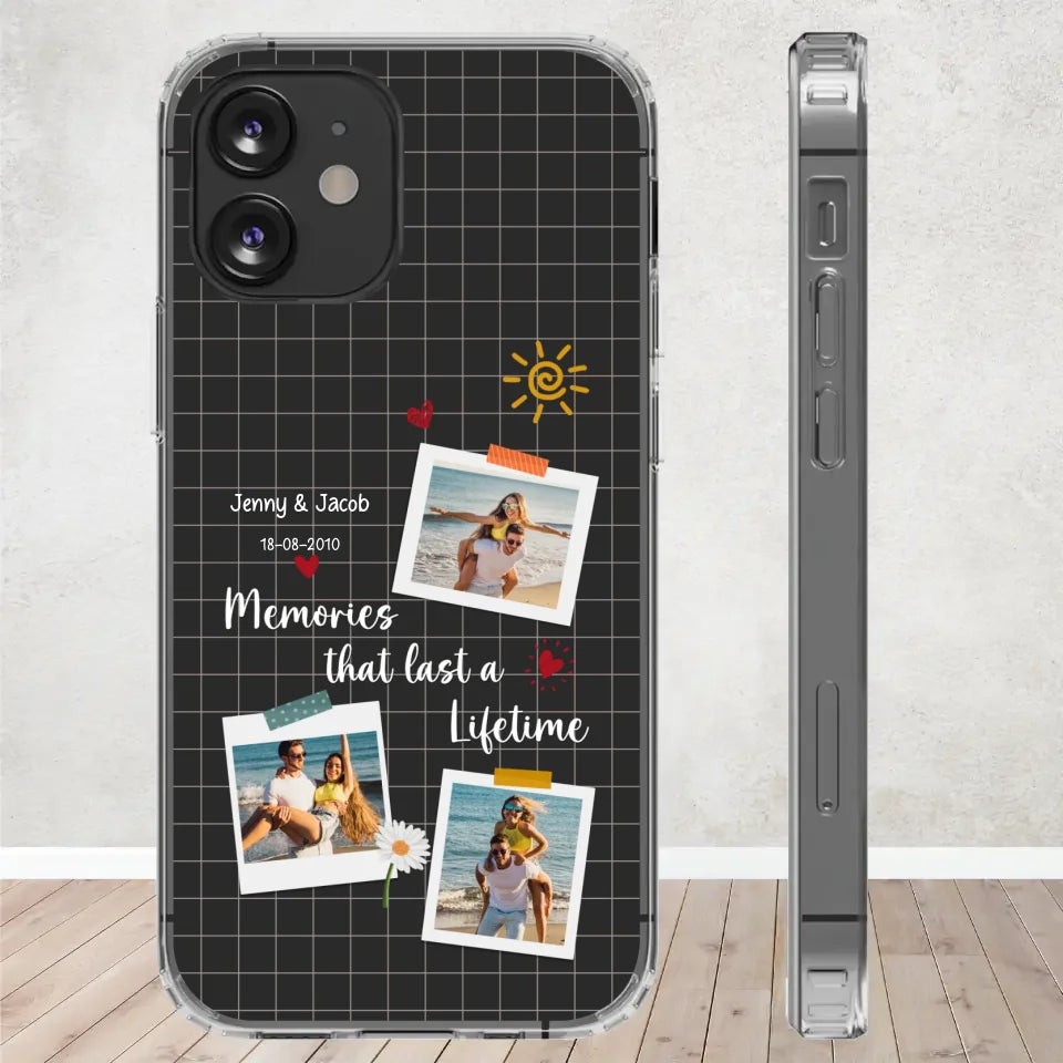 Memories That Last A Lifetime - Personalized Gifts for Couples - Samsung Clear Phone Case