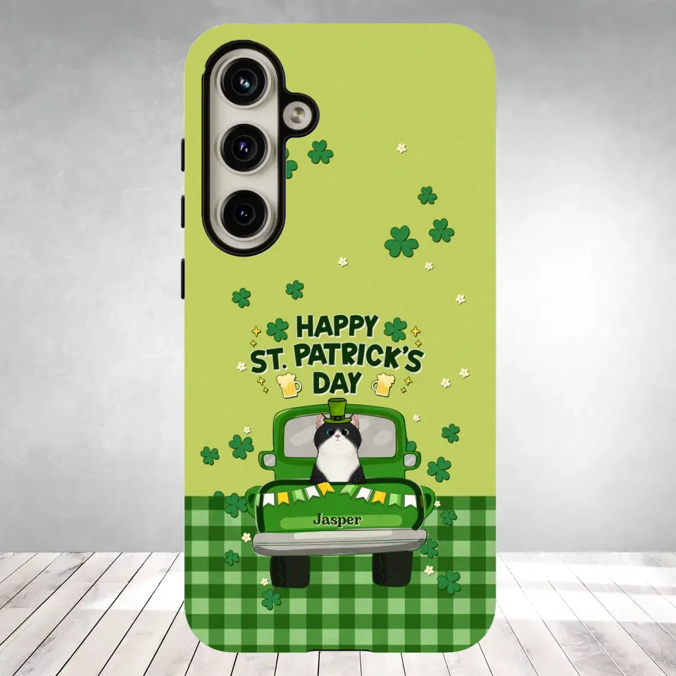 Cat Patrick's Day - Custom Name - Personalized Gifts For Cat Lovers - Samsung Tough Phone Case