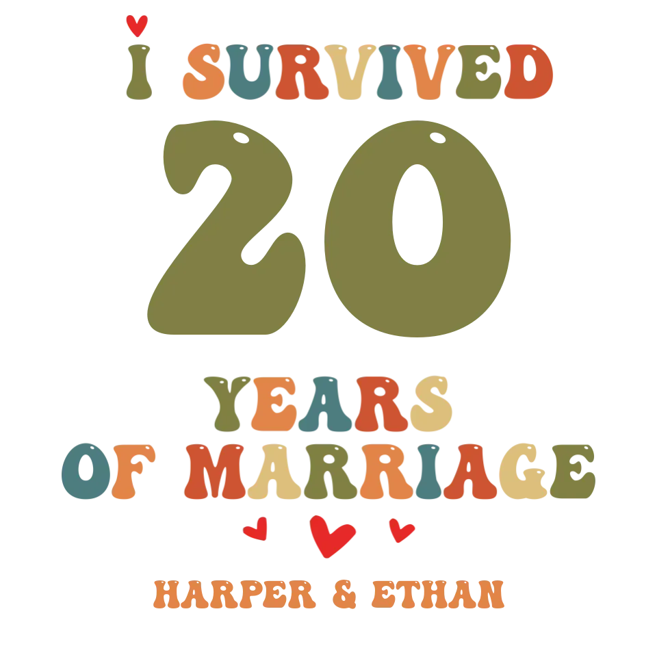 I Survived Years Of Marriage Vintage Colors - Personalized Gifts For Couples - Unisex Sweater