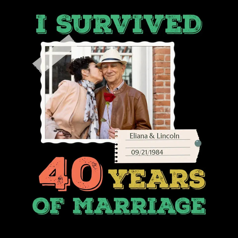 I Survived Years Of Marriage For Couple - Personalized Gifts For Couples - Unisex Sweater