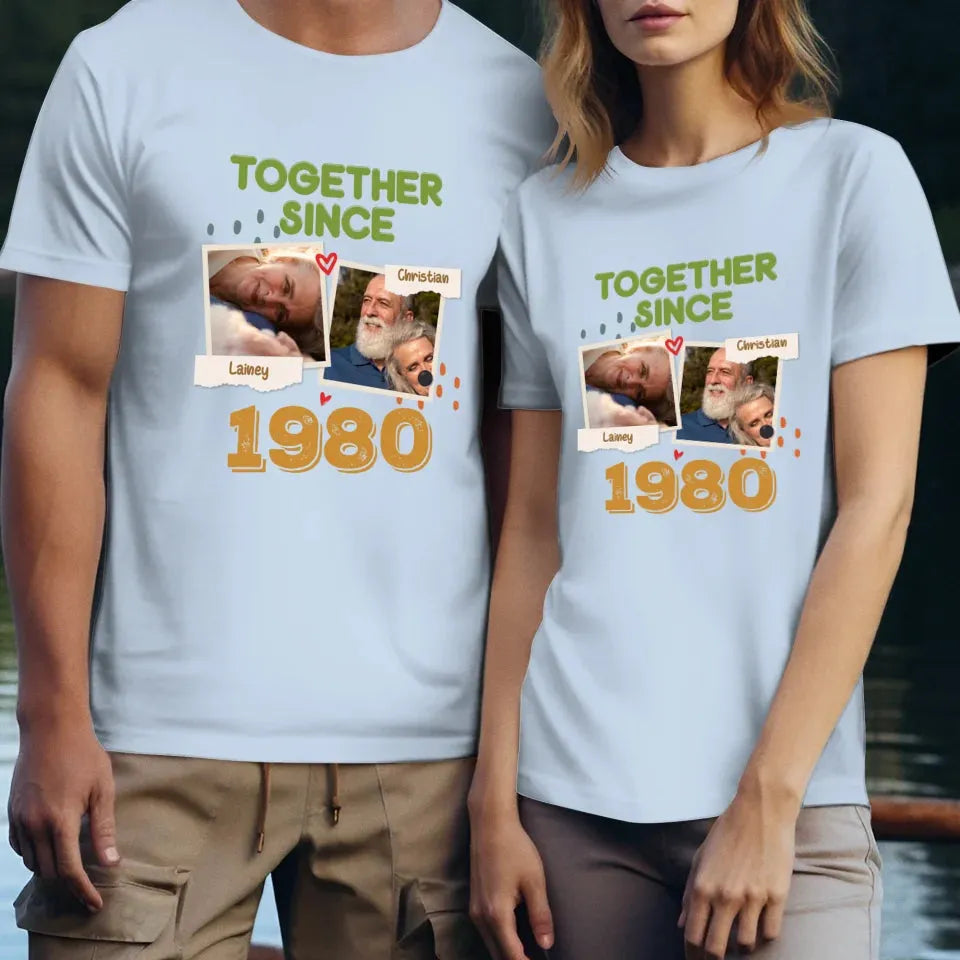 Together Since For Couple  - Personalized Gifts For Couple - Unisex T-Shirt