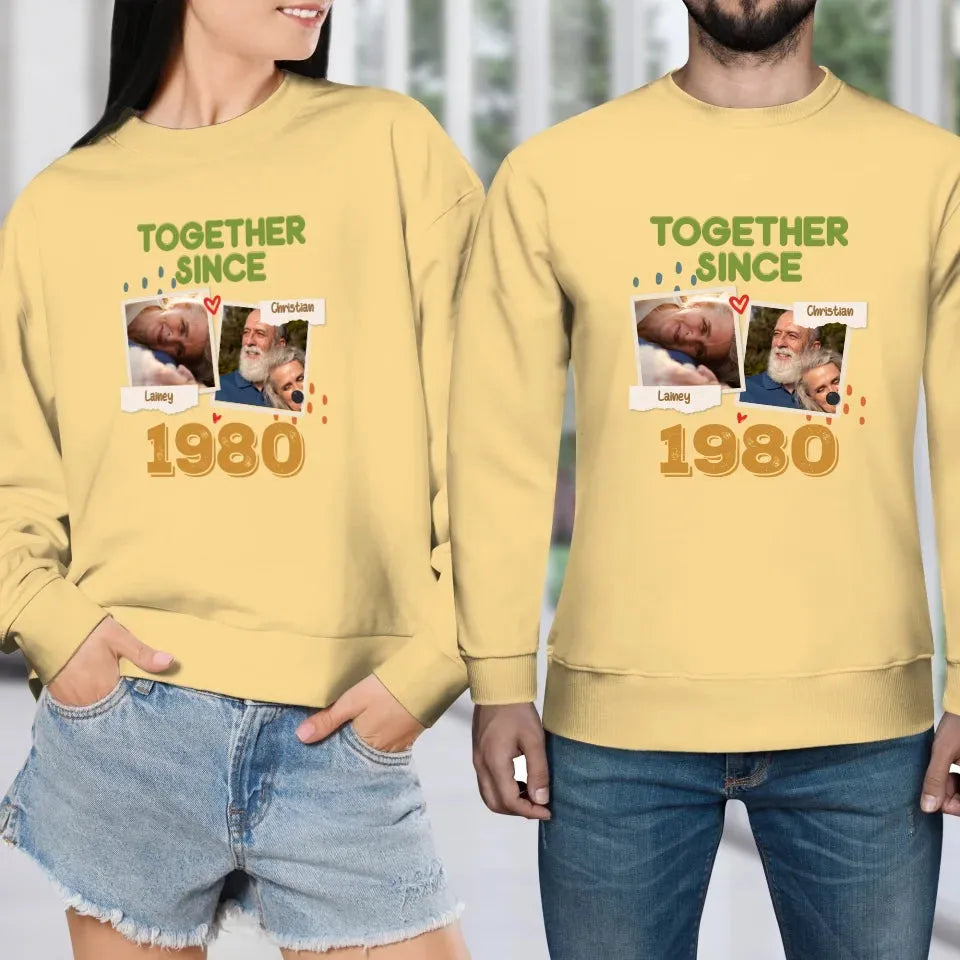 Together Since For Couple - Personalized Gifts For Couple - Unisex Sweater