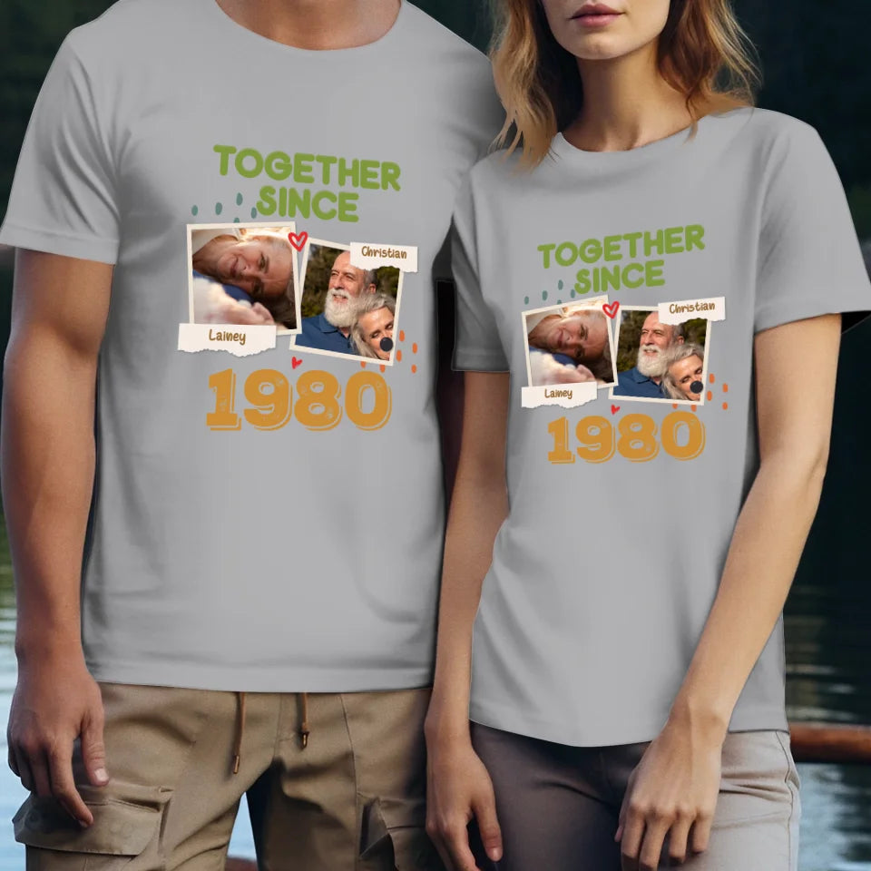 Together Since For Couple  - Personalized Gifts For Couple - Unisex T-Shirt