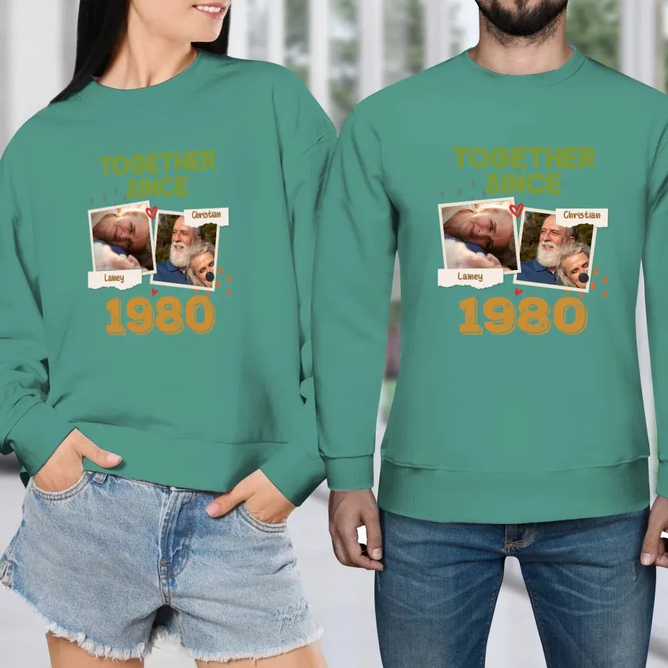 Together Since For Couple - Personalized Gifts For Couple - Unisex Sweater