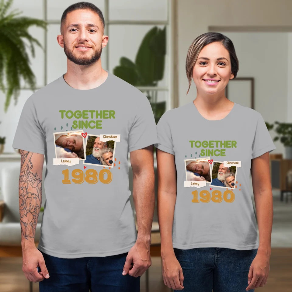 Together Since For Couple  - Personalized Gifts For Couple - Unisex T-Shirt