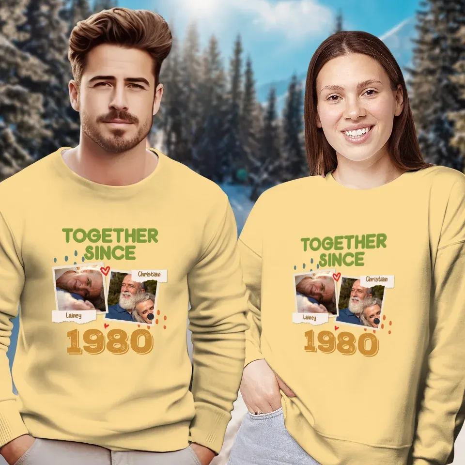 Together Since For Couple - Personalized Gifts For Couple - Unisex Sweater