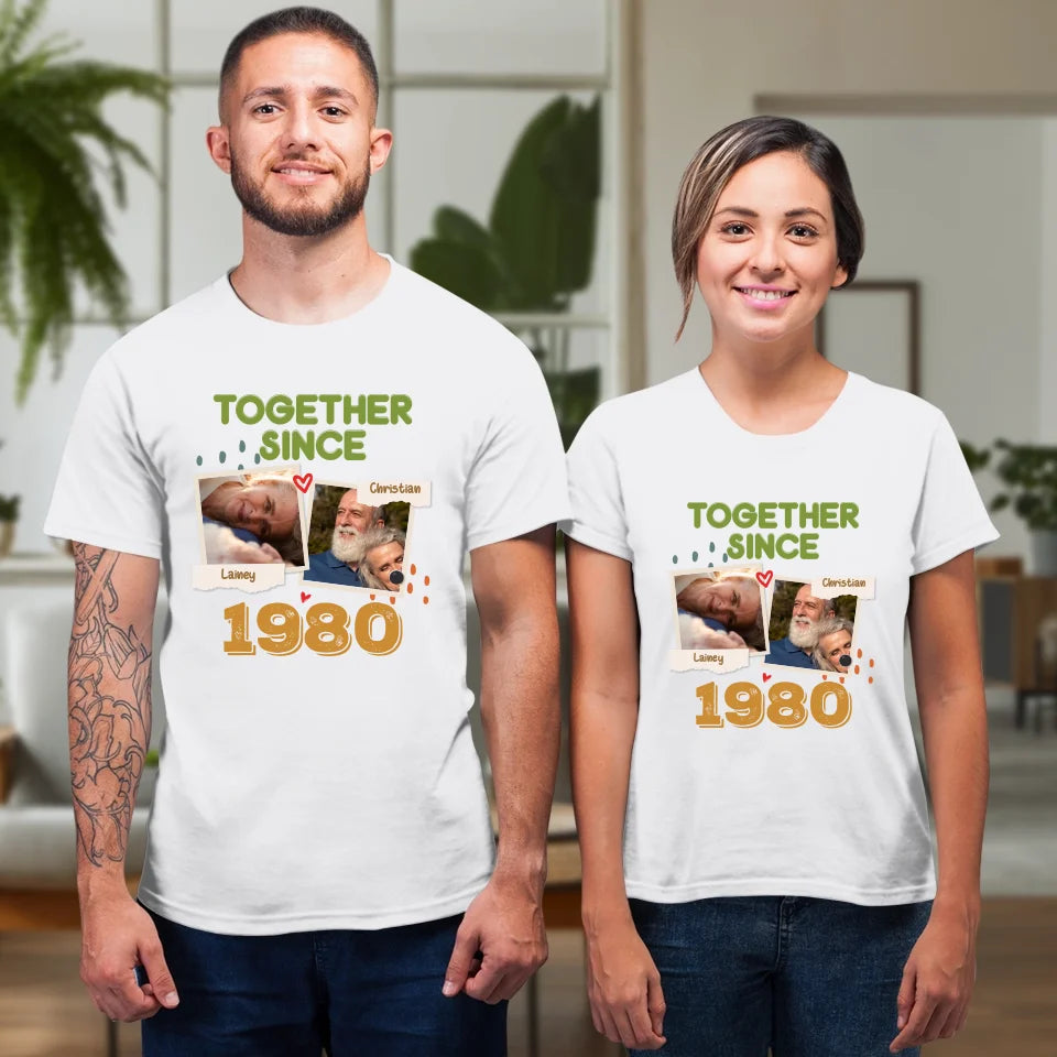 Together Since For Couple  - Personalized Gifts For Couple - Unisex T-Shirt