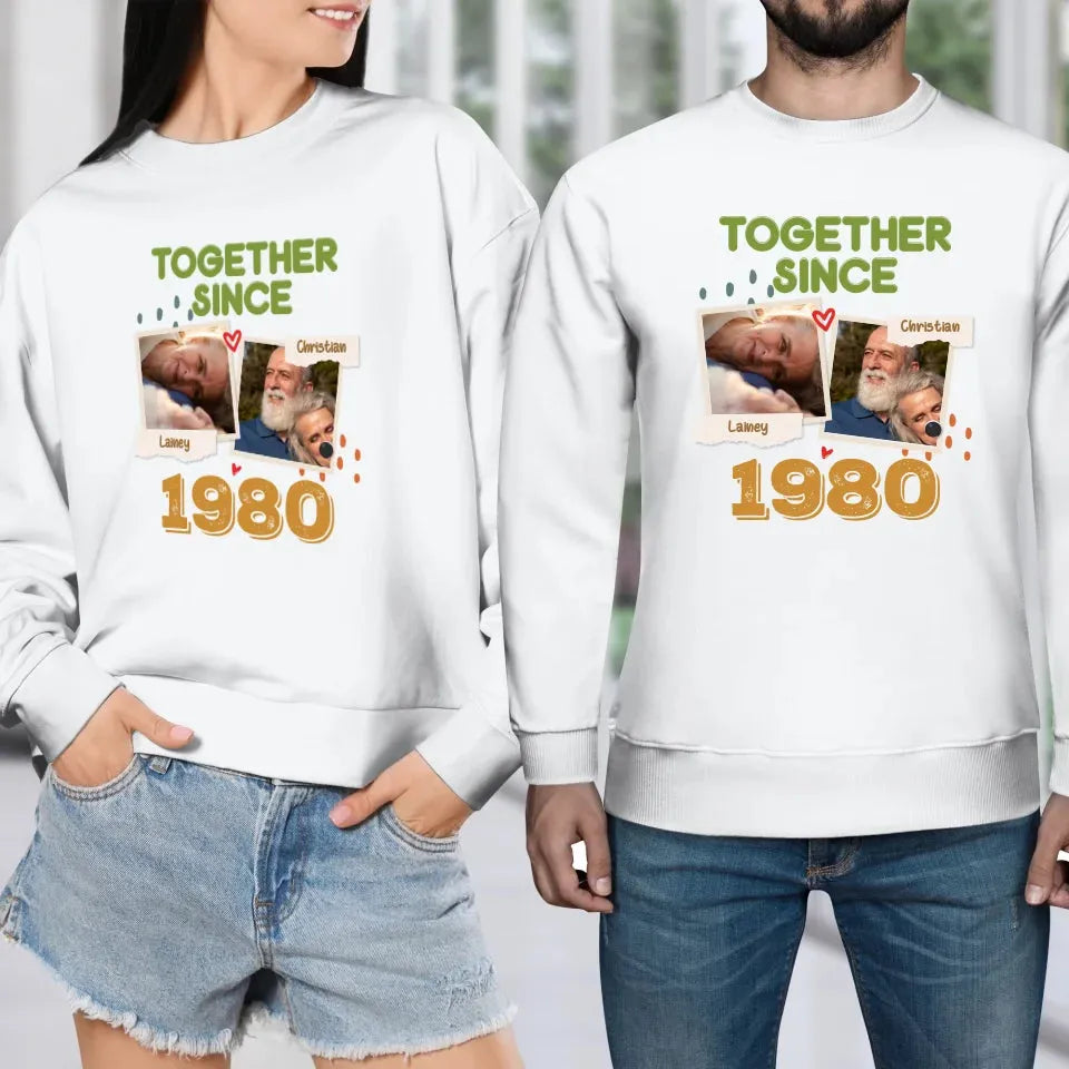 Together Since For Couple - Personalized Gifts For Couple - Unisex Sweater