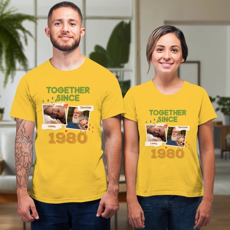 Together Since For Couple  - Personalized Gifts For Couple - Unisex T-Shirt