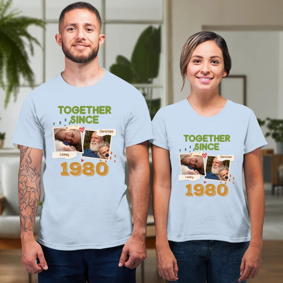 Together Since For Couple  - Personalized Gifts For Couple - Unisex T-Shirt