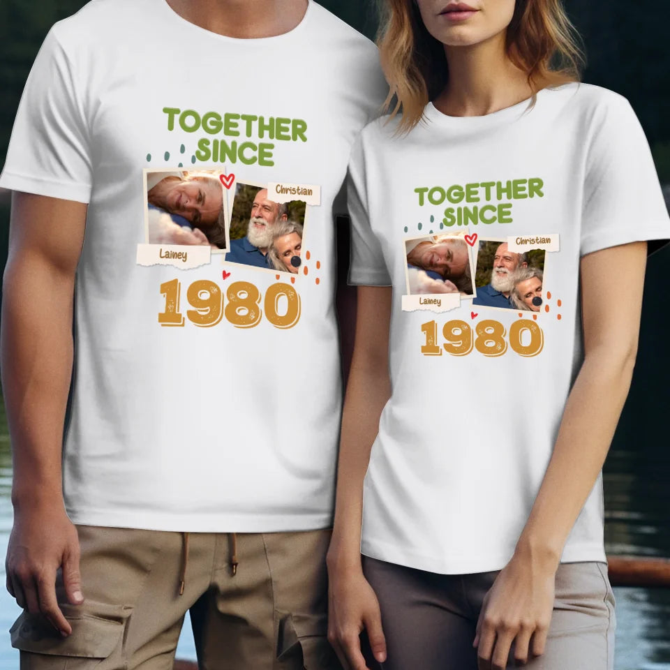 Together Since For Couple  - Personalized Gifts For Couple - Unisex T-Shirt