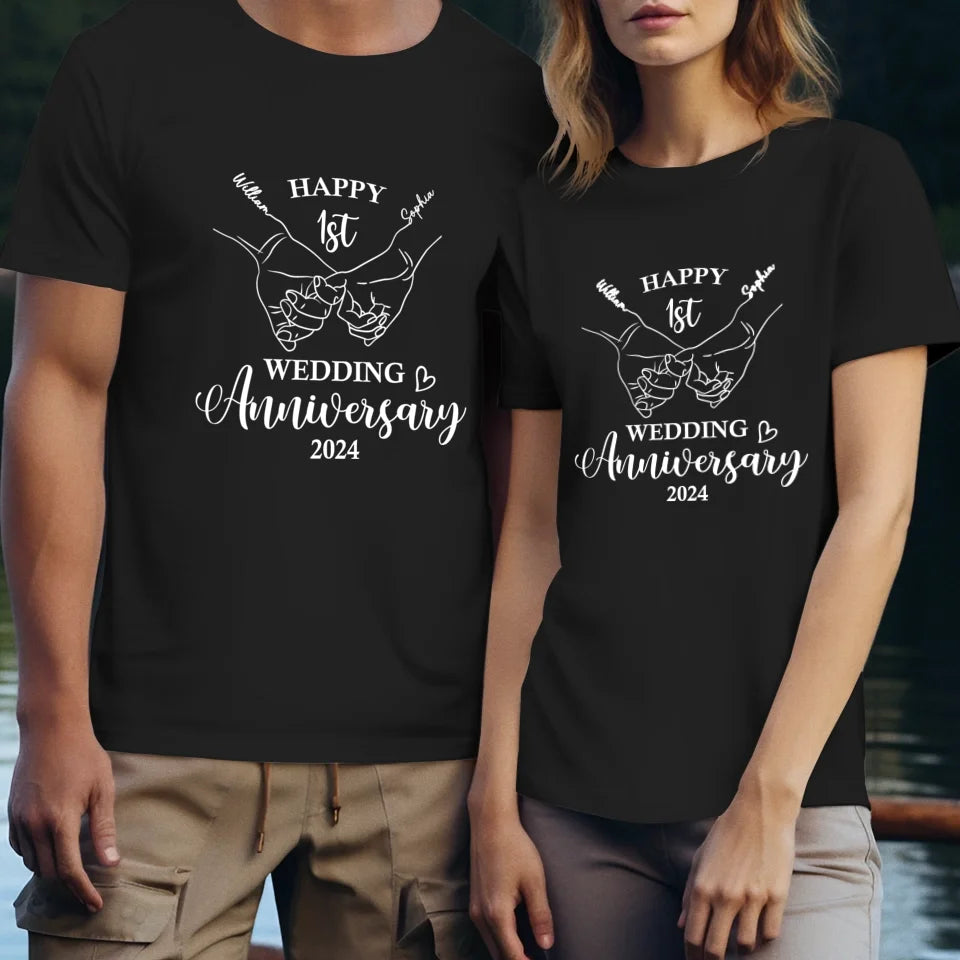 Happy Wedding Anniversary: Celebrating Endless Love - Personalized Gifts For Couples - Unisex T-Shirt